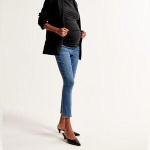 Abercrombie Maternity Super Skinny Ankle Jean in medium wash